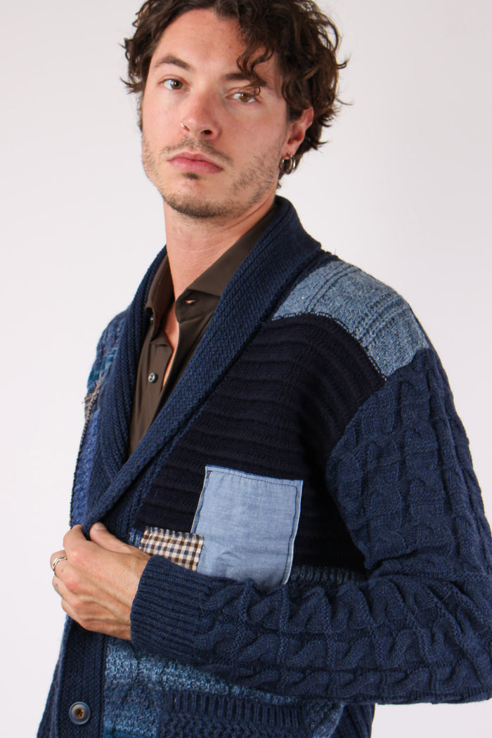 Cardigan Patch Blu-10
