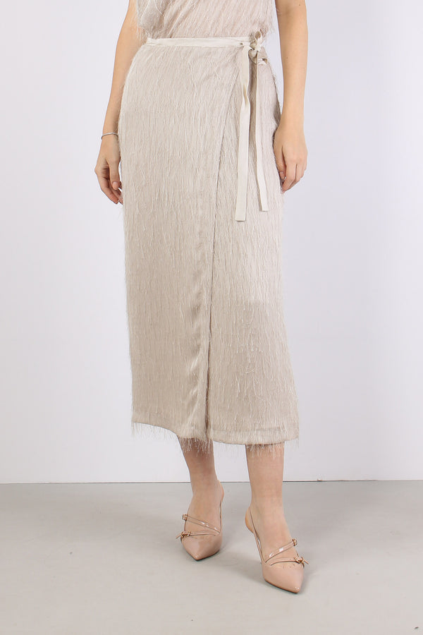 Gonna Lunga Piume Sand-2