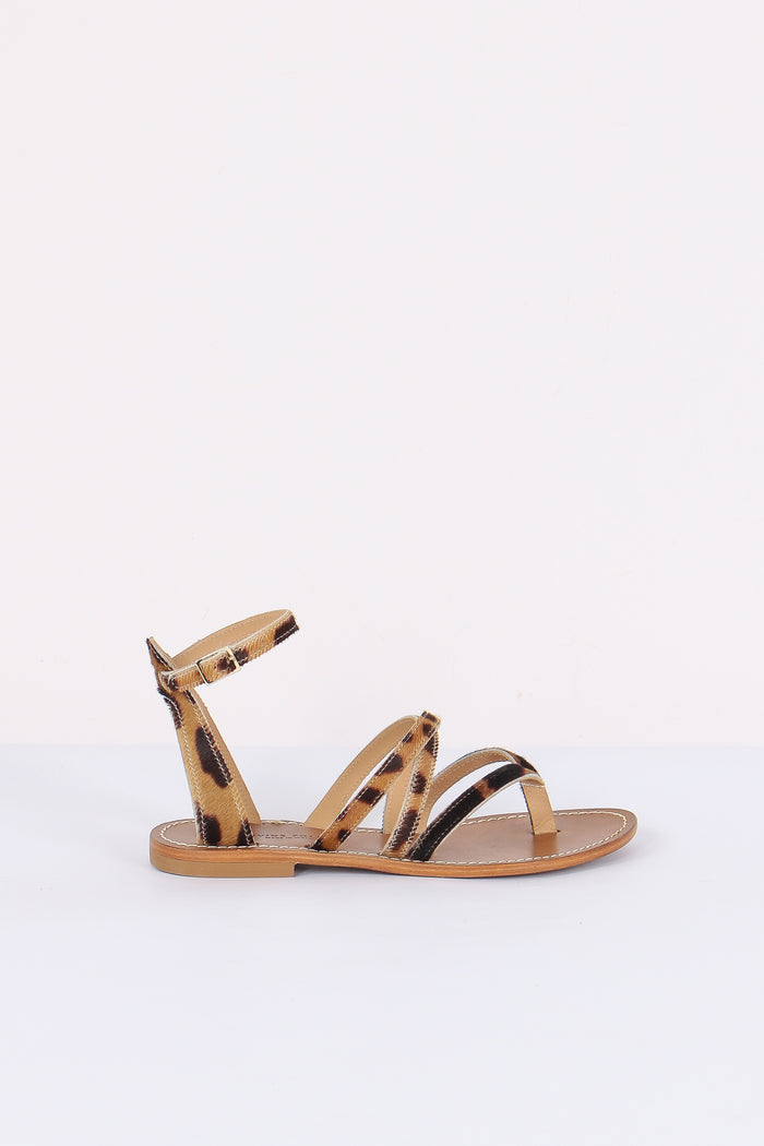 Sandalo Incrocio Cavallino Animalier