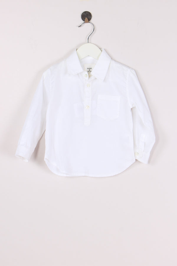 Camicia Cotone 4 Bottoni Bianco