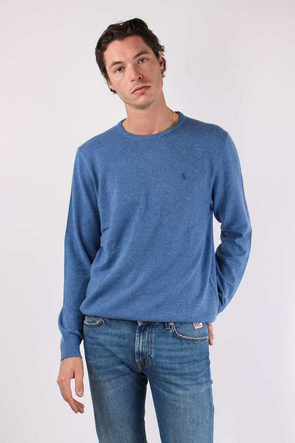 Maglia Girocollo Lambswool Hunter Navy