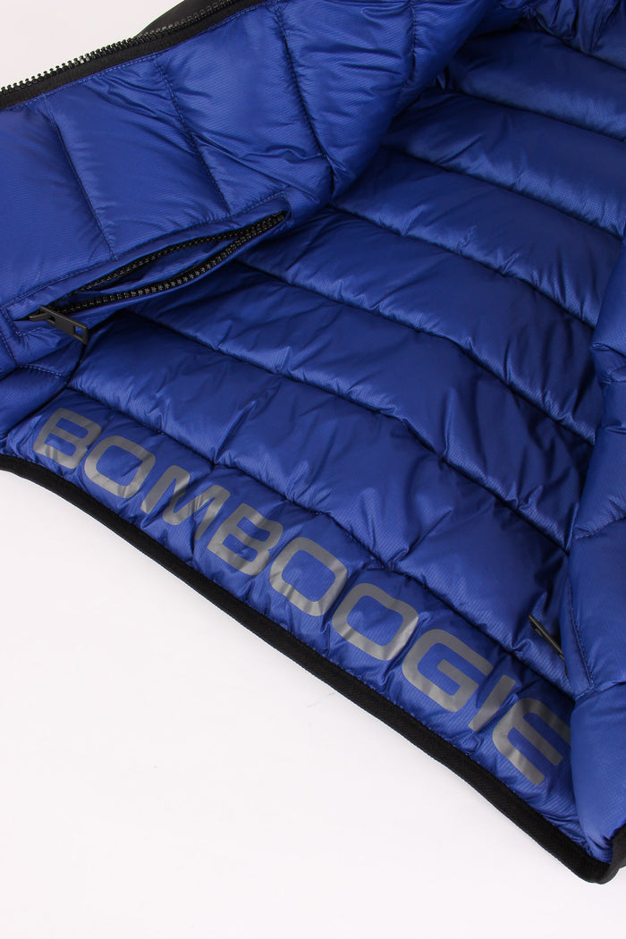 Giubbotto Nylon Reversibile Nero/celeste-5