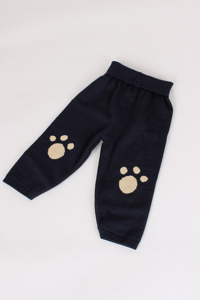 Pantalone Jersey Lana Blu Notte-4