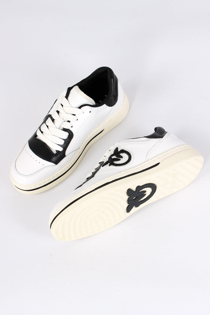 Mandy 01 Sneaker Logo Ricamo White/black-2