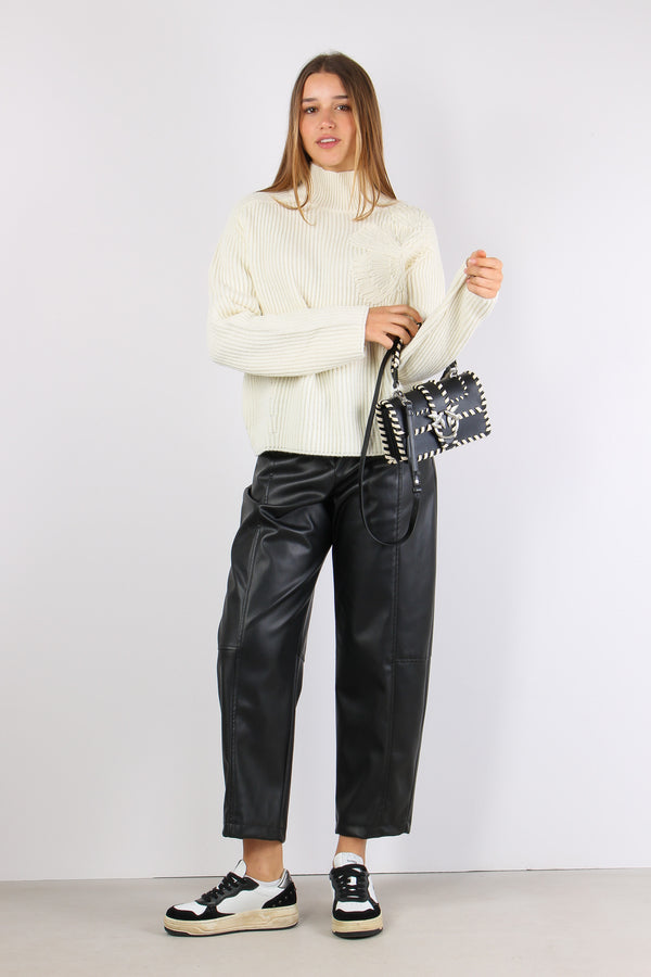 Maglia Collo Alto Star White