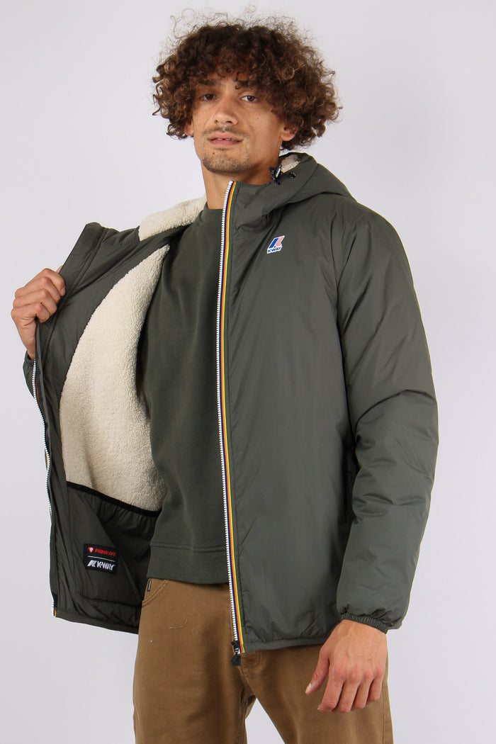 Giubbotto Inserto Teddy Green Blackish-7