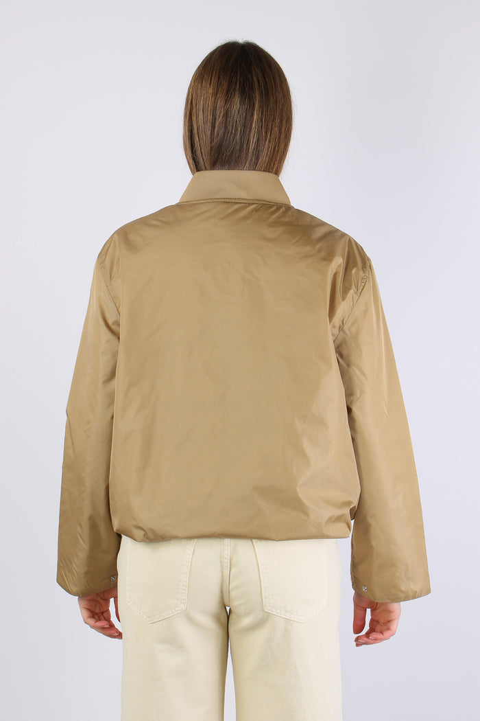 Aisha Giubbotto Nylon Svasato Stardust Beige-6