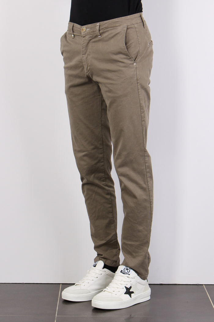 Pantalone Chino Basico Old Fango-4