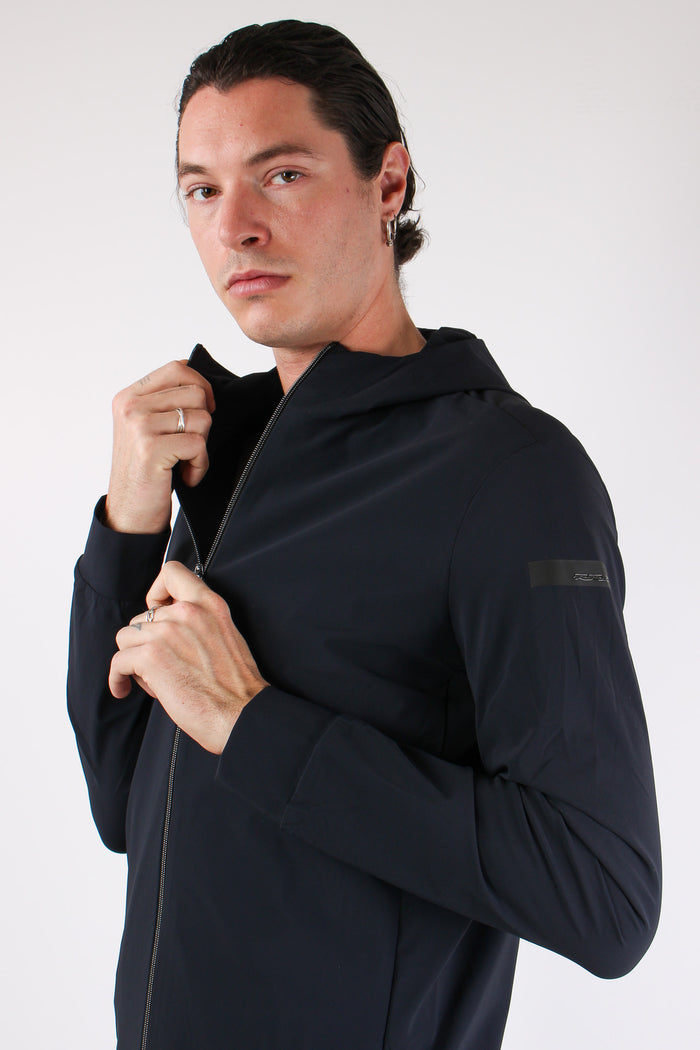 Giubbotto Lycra Cappuccio Blue-7