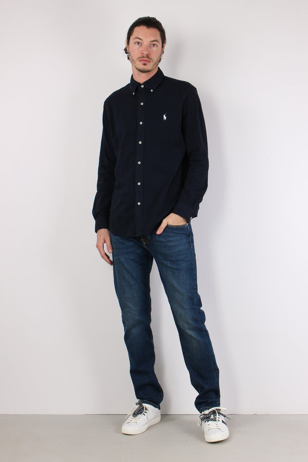 Camicia Twill Cotone Leggero Aviator Navy