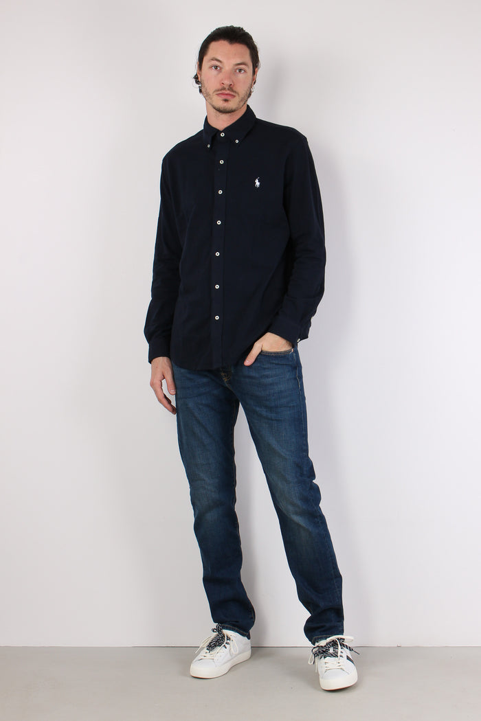 Camicia Twill Cotone Leggero Aviator Navy