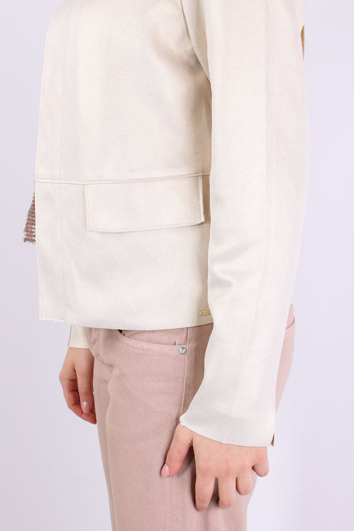 Giacca Aperta Ecocamoscio Birch Gold-8