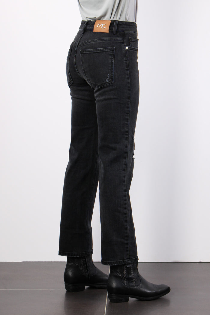 Jeans Gamba Dritta Rotture Nero Wash-4