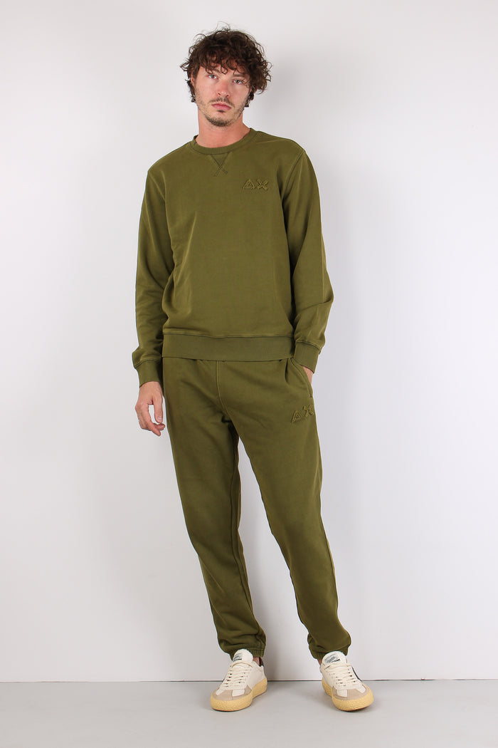 Felpa Girocollo Delavee Militare-3