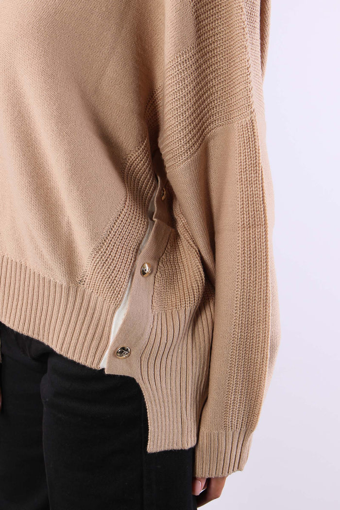 Collo Alto Logo Teddy/bianco Lana-7