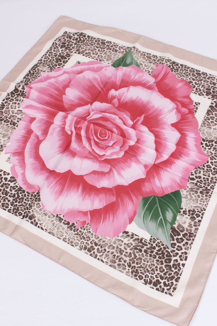 Ecs Foulard Flowers Rosa-2