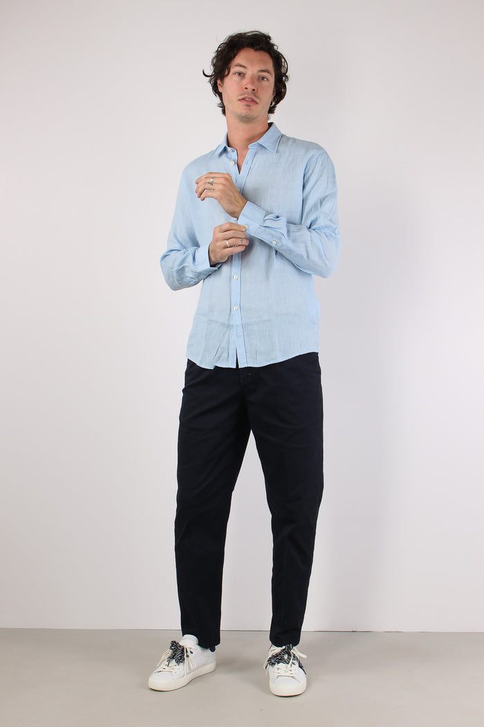Camicia Lino Colletto Celeste-3