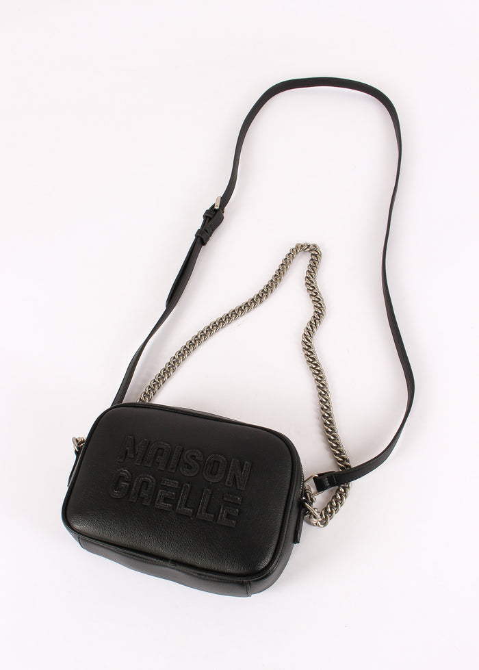 Camera Bag Maxi Logo Rilievo Nero-5