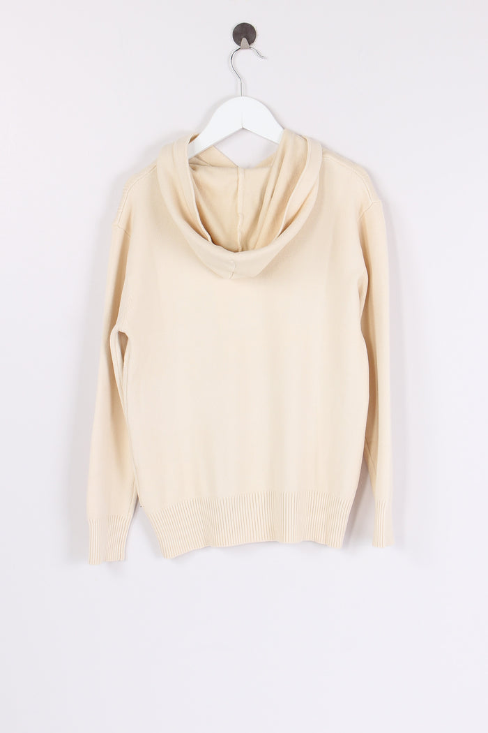 Pullover Cappuccio Lana Battut Beige-2