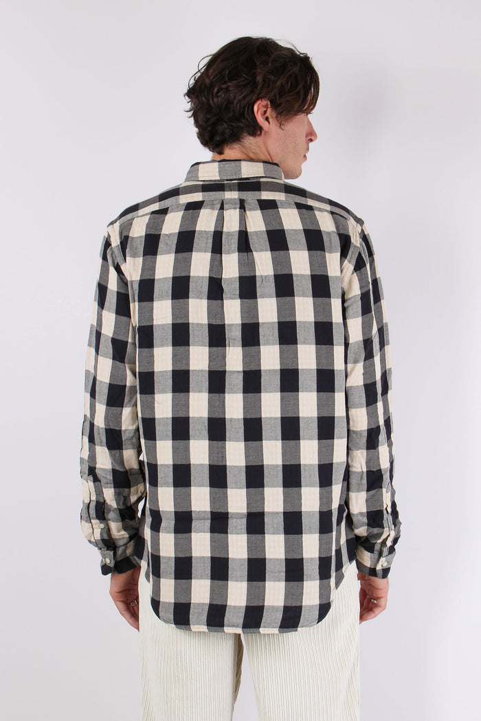 Camicia Fantasia Quadri Cream/black-6