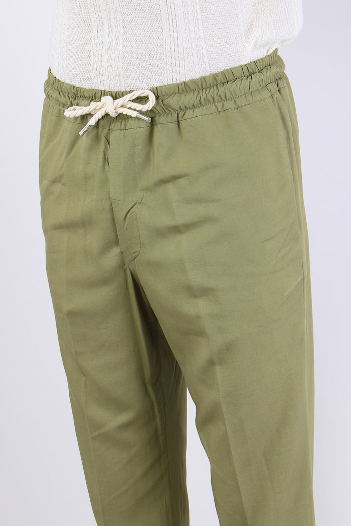Pantalone Viscosa Lino Oliva-7