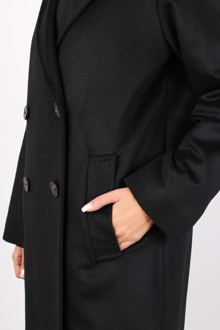 Zum Cappotto Doppiopetto Nero-7