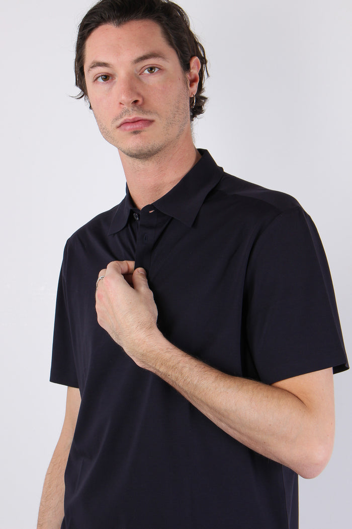 Camicia Tessuto Tecnico Blu Navy-6