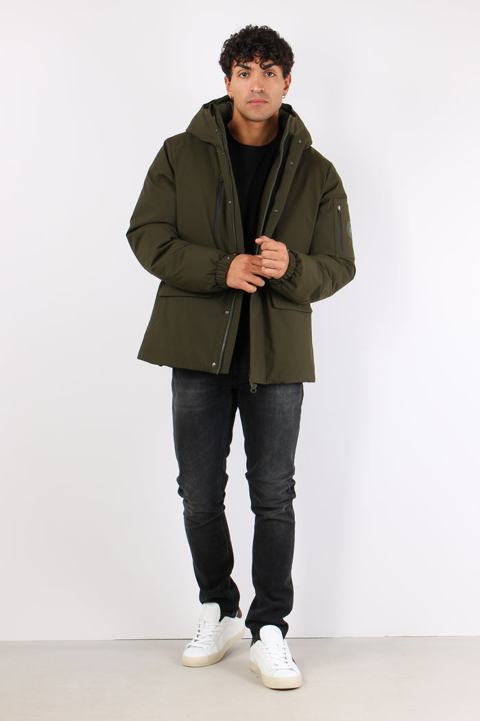 Hiram Giubbotto Tasche Cappucc Land Green