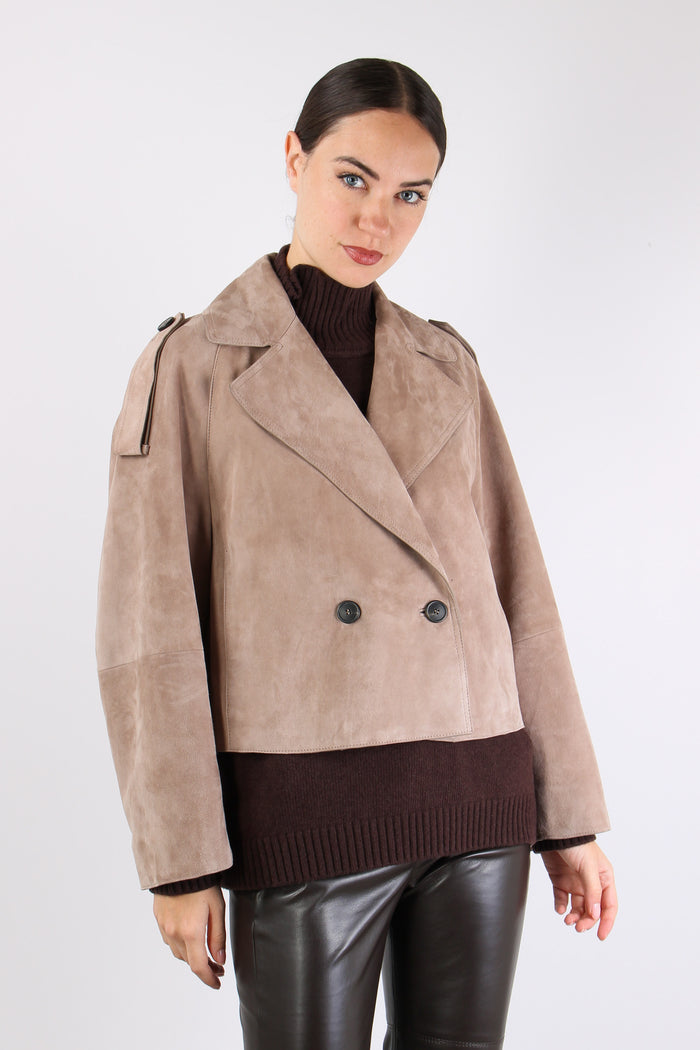 Maga Giubbotto Scamosciato Marron Glace-8