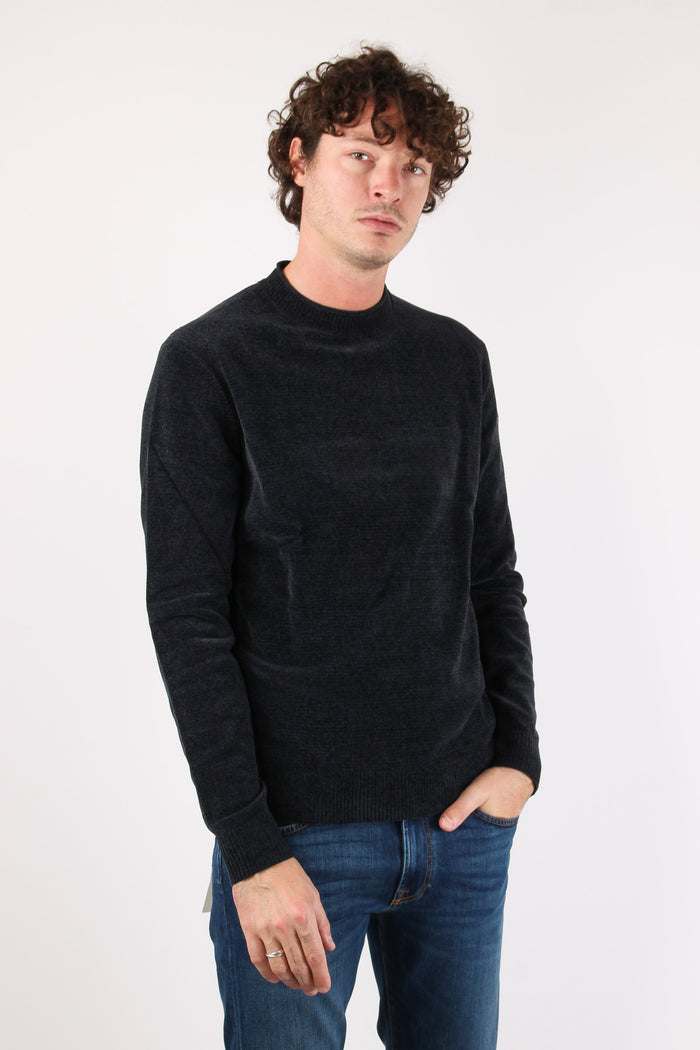 Girocollo Velluto Blue Black-6