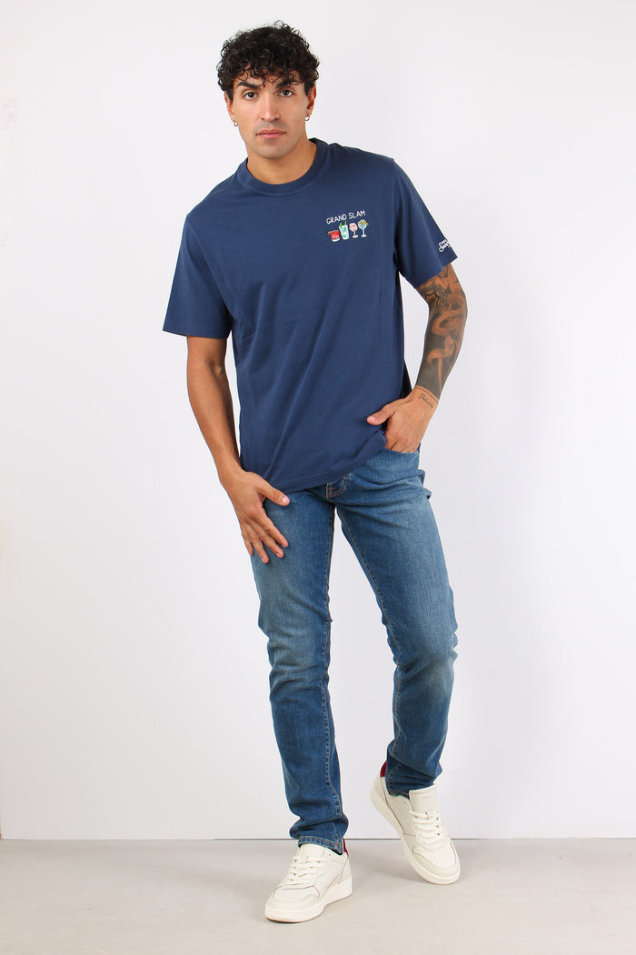 T-shirt Grand Slam Blu-4