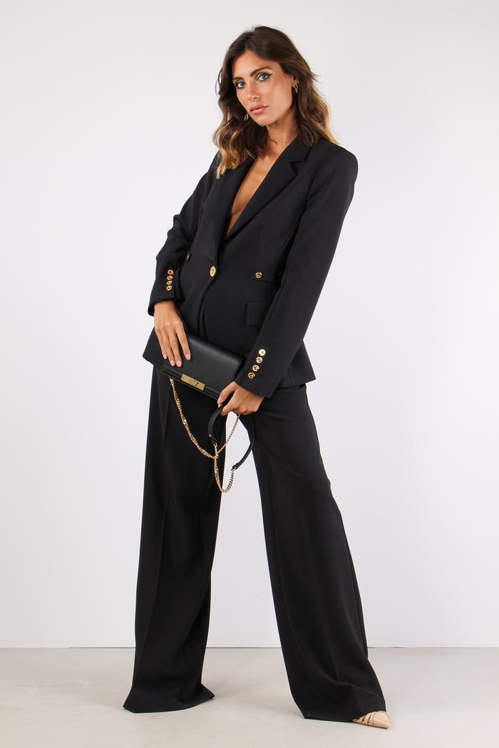 Giacca Monopetto Riprese Nero-7