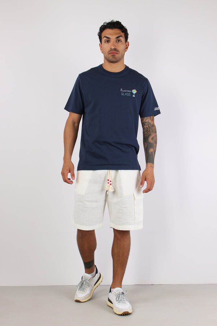T-shirt Scritta Ricami Business Glass-5