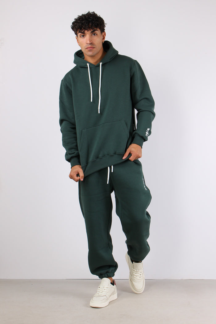 Felpa Cappuccio Logo Verde Bosco-5