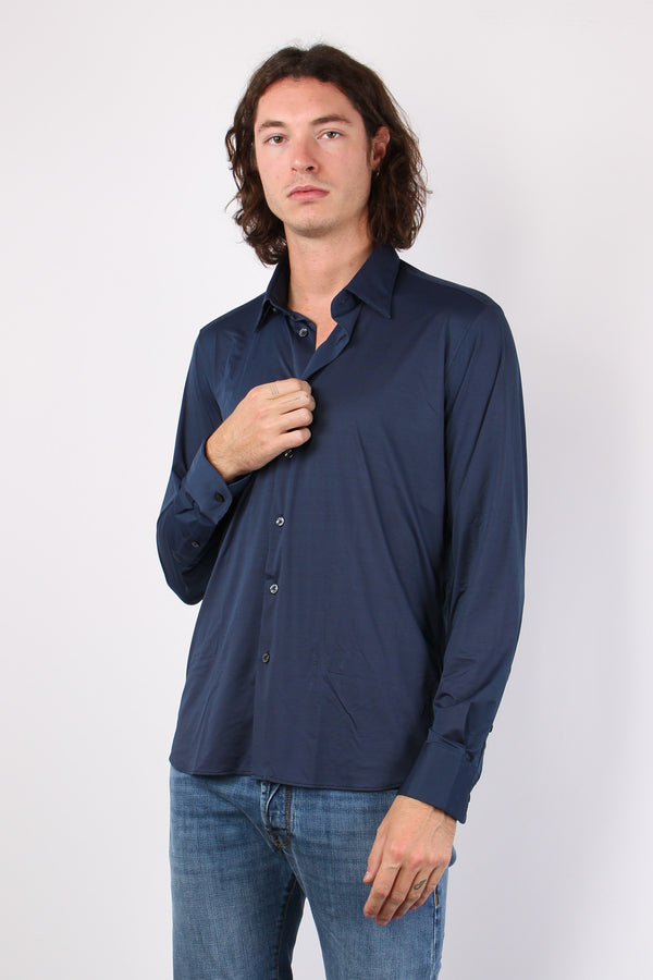 Camicia Oxford Elasticizzata Blu