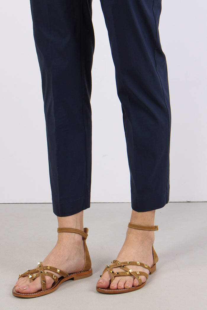 Pantalone Stretto Spacchetti Blu-7