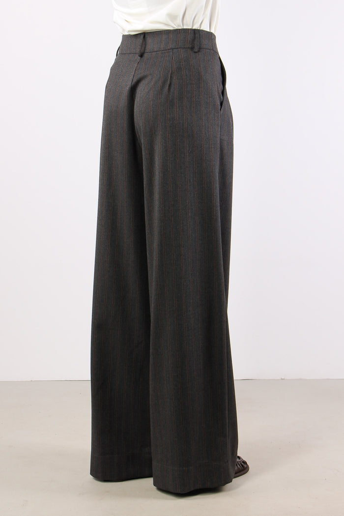 Pantalone Pences Gessato Grigio/ruggine-6
