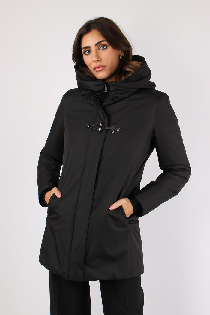 Cappotto Toggle Nylon Nero-5