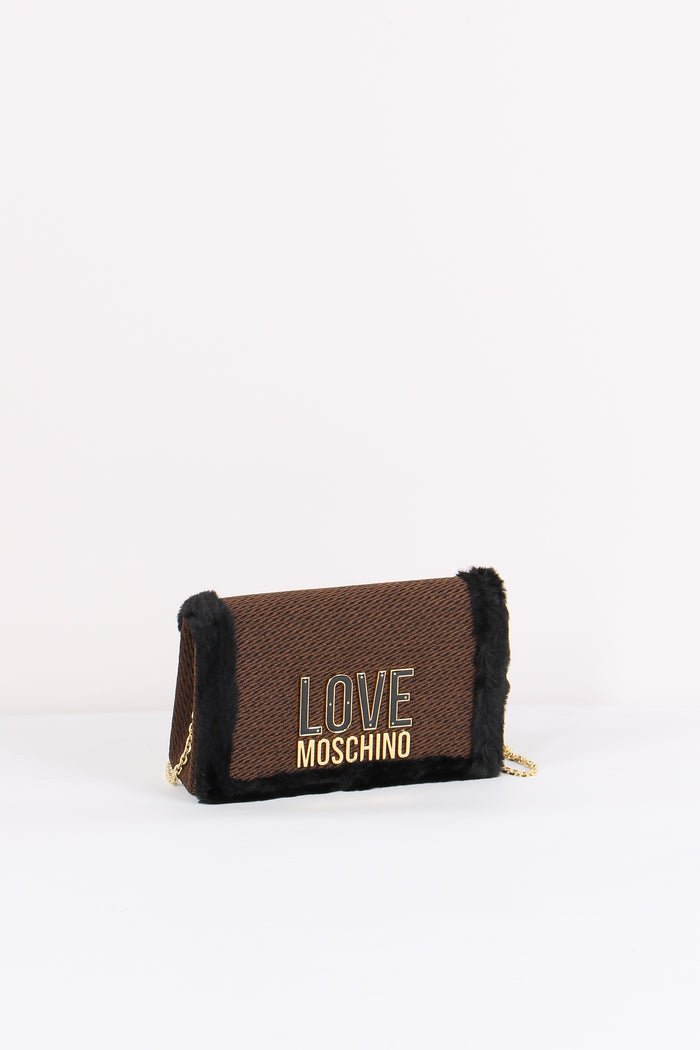 Tracolla Ecopelliccia Nero/cuoio-5