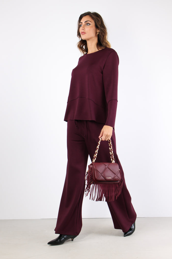 Pantalone Palazzo Coulisse Mod Vino-5