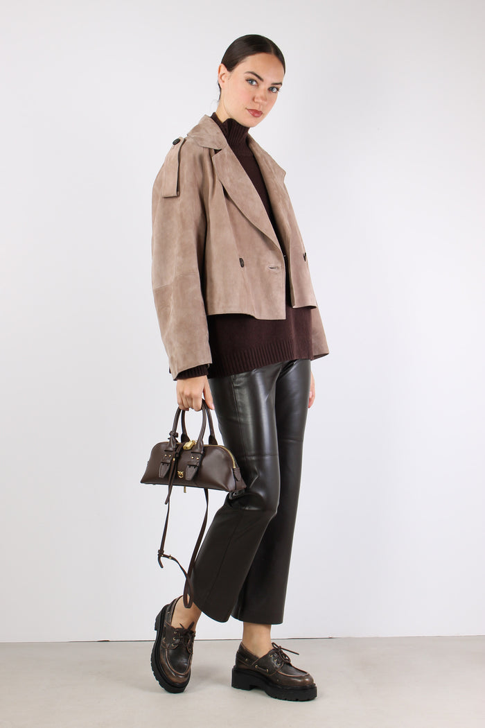 Maga Giubbotto Scamosciato Marron Glace-7