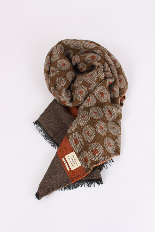 Sciarpa Jacquard Grigio/rosso