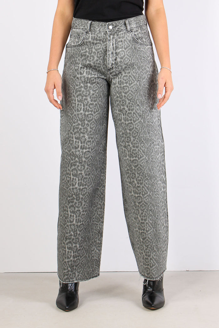 Pantalone Palazzo Animalier Grey Animalier-2