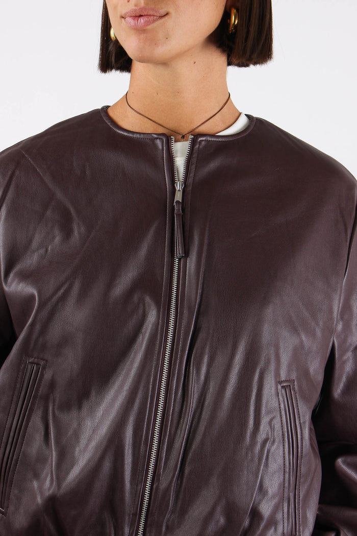 Bomber Ecopelle Chocolate Bean-6