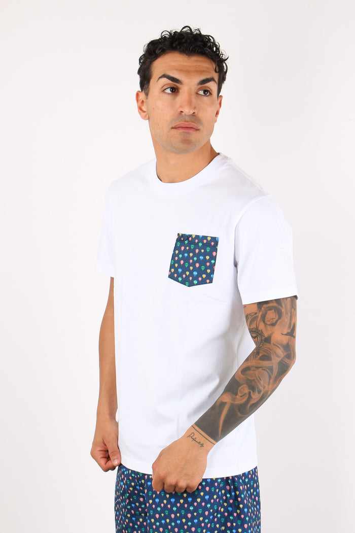 T-shirt Taschino Fantasia Bianco/giallo-8