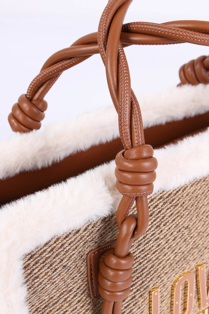 Shopping Piccola Ecopelliccia Cuoio-7