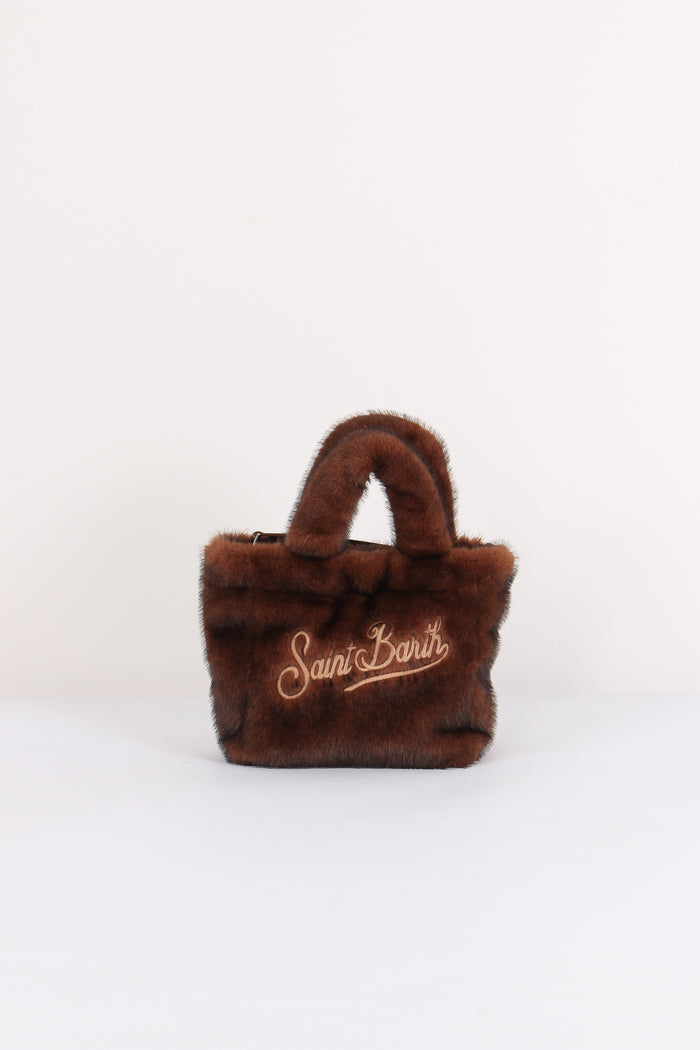 Borsa Mano Mini Pelliccia Brown