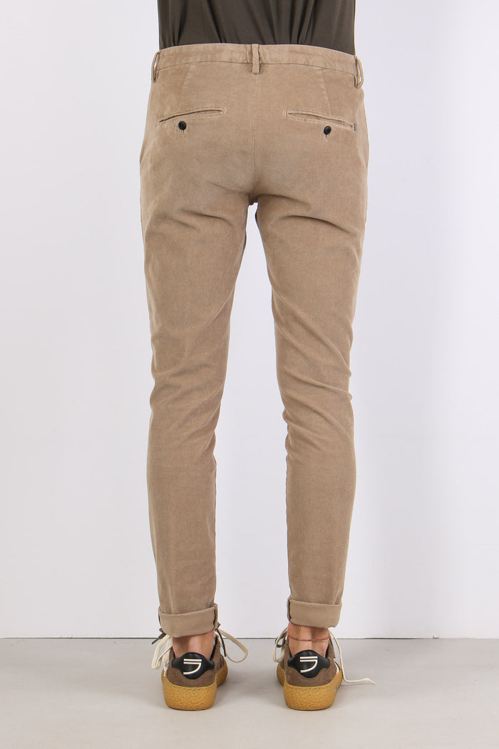 Gaubert Pantalone Velluto Mille Righe Sand-4