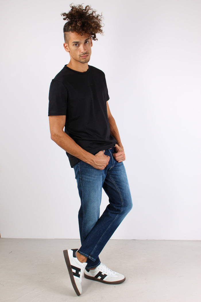 T-shirt Logo Centrale Nero-5