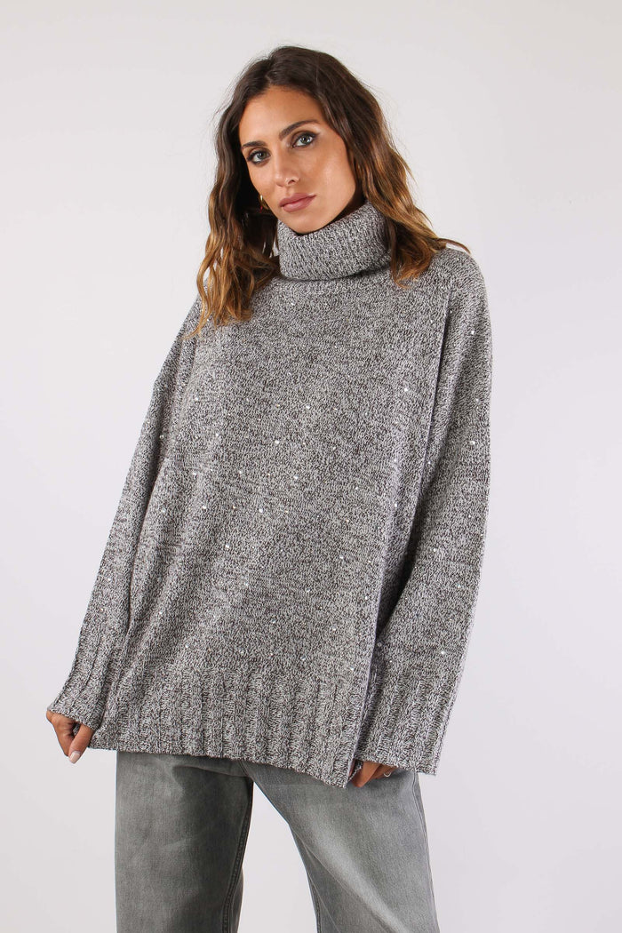 Dresda Collo Alto Micro Paille Mutli Bianco/grigio-2